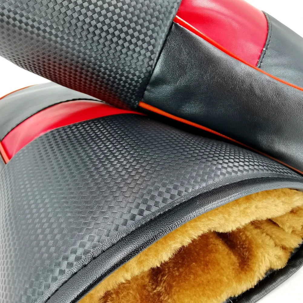 Motorcycle Handlebar Cover Winter Battery Bike Windshield Gloves Windproof Warm Handle Thickened Reflective Strip - Slobuy