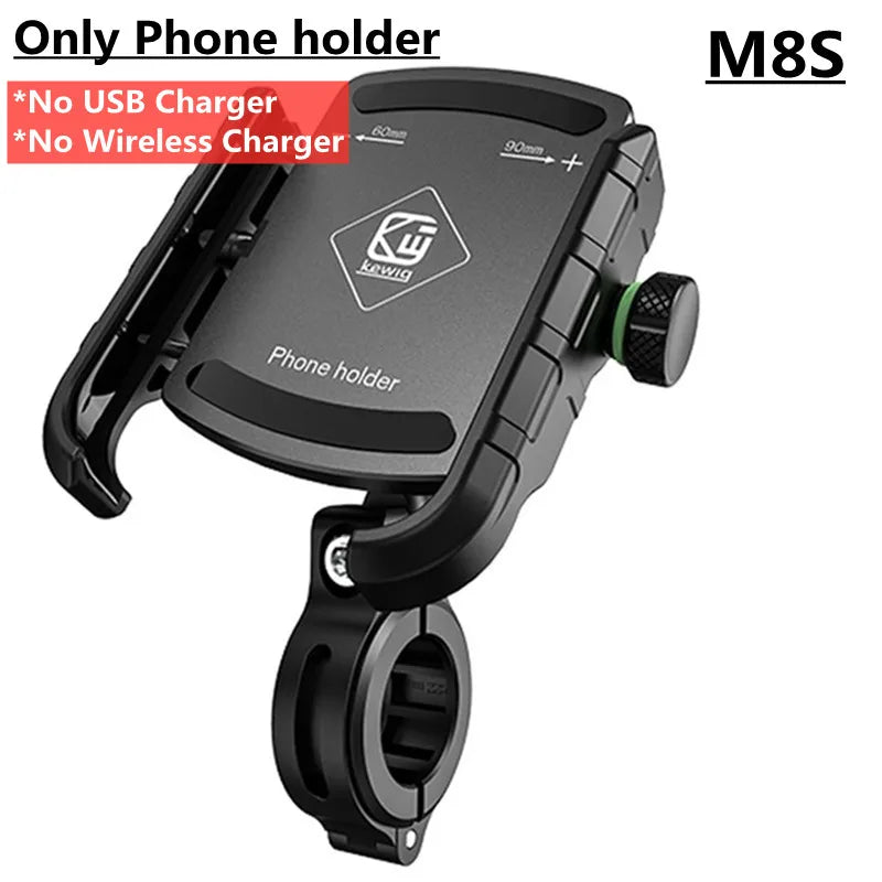 Motorcycle Phone Holder Fast Wireless Charging Quick USB Charger Moto Motorbike Mirror Stand Support Cellphone Handlebar Mount - Slobuy