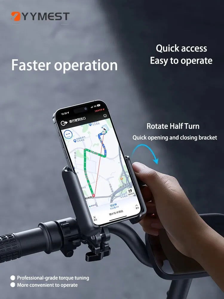 Motorcycle Phone Holder Motorbike Mirror Mobile Stand Bike 360° View Bicycle Phone Holder GPS Clip Cellphone Handlebar Mount - Slobuy
