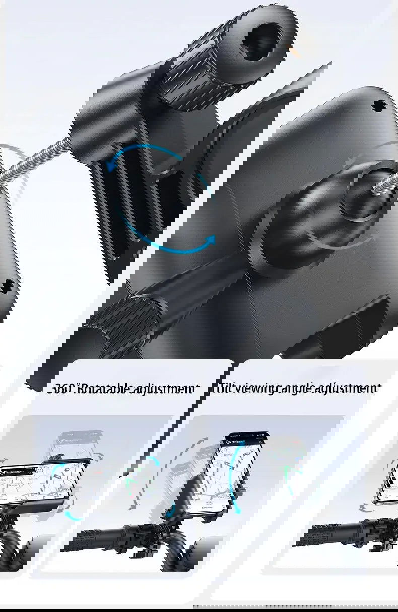 Motorcycle Phone Holder Motorbike Mirror Mobile Stand Bike 360° View Bicycle Phone Holder GPS Clip Cellphone Handlebar Mount - Slobuy