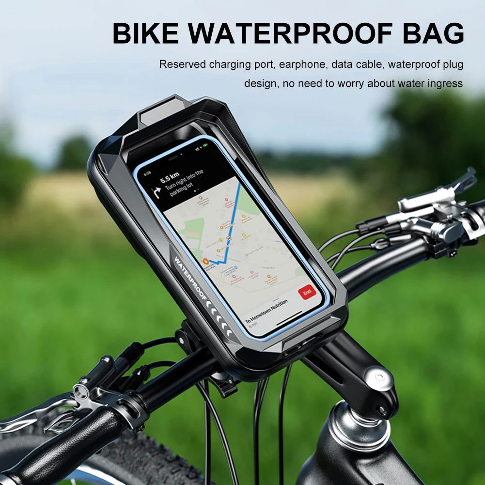 Motorcycle Phone Holder Support Bicycle Moto Phone Holder Waterproof Case Handlebar Stand Case Mount Scooter Motorbike Phone Bag - Slobuy