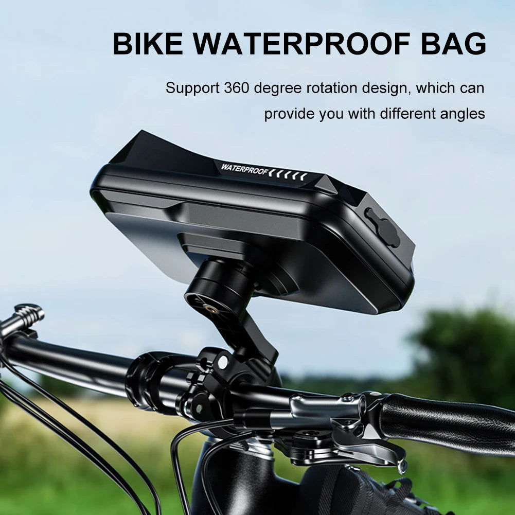 Motorcycle Phone Holder Support Bicycle Moto Phone Holder Waterproof Case Handlebar Stand Case Mount Scooter Motorbike Phone Bag - Slobuy