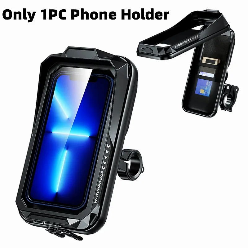 Motorcycle Phone Holder Support Bicycle Moto Phone Holder Waterproof Case Handlebar Stand Case Mount Scooter Motorbike Phone Bag - Slobuy
