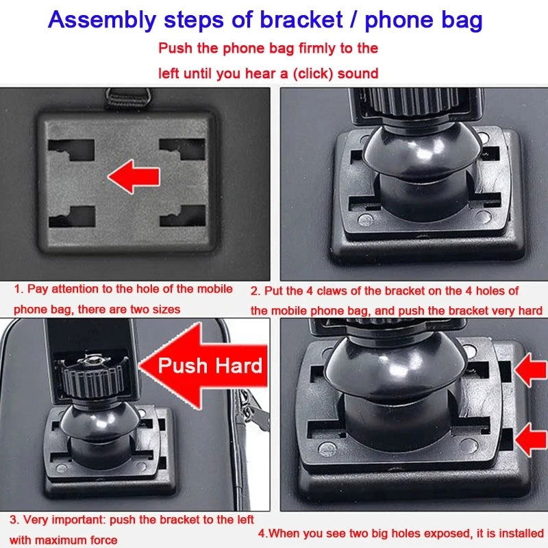 Motorcycle Phone Holder Support Moto Bicycle Waterproof Case Handlebar Stand Case Mount Waterproof Scooter Motorbike Phone Bag - Slobuy