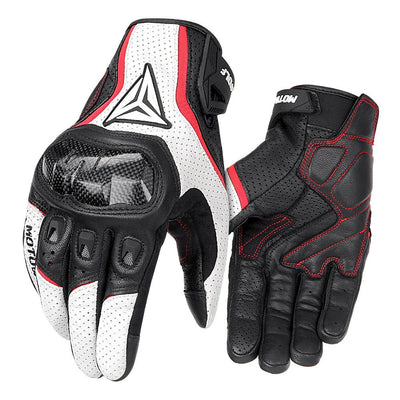 Motorcycle Racing Gloves Men Leather Gloves Summer Breathable Motorbike Guantes Moto Motocross Cycling Gloves Protective - Slobuy