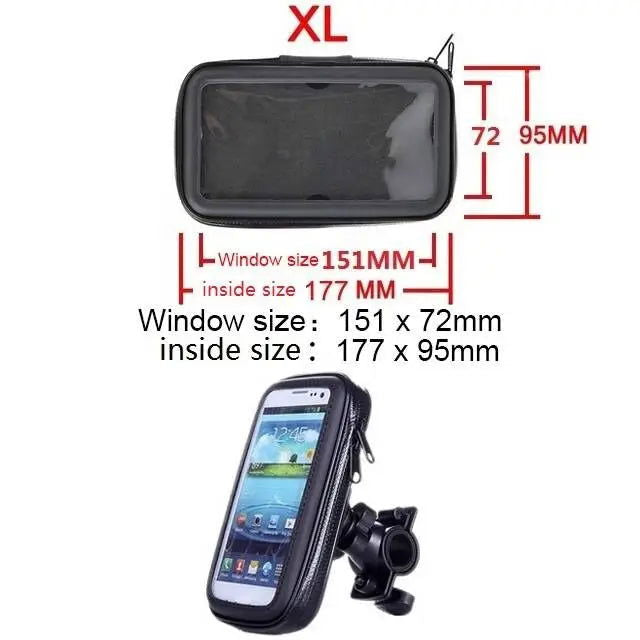 Motorcycle Telephone Holder Support Moto Bicycle Rear View Mirror Stand Mount Waterproof Scooter Motorbike Phone Bag for Samsung - Slobuy