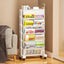 Movable Multi-layer Bookshelf Office Books Document Data Magazine Storage Rack Household Kitchen Cart Rack Clutter Organizer - Slobuy