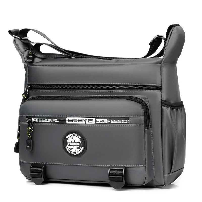 Multi-layer Pocket Design Oxford Shoulder Bag Large Capacity Men's Casual Fashion Single Shoulder Crossbody Luxury Messenger Bag - Slobuy