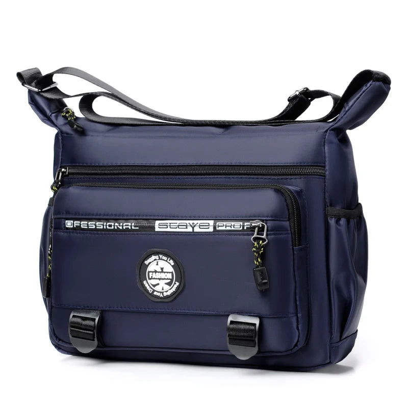 Multi-layer Pocket Design Oxford Shoulder Bag Large Capacity Men's Casual Fashion Single Shoulder Crossbody Luxury Messenger Bag - Slobuy