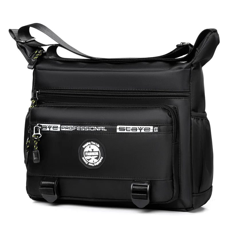 Multi-layer Pocket Design Oxford Shoulder Bag Large Capacity Men's Casual Fashion Single Shoulder Crossbody Luxury Messenger Bag - Slobuy