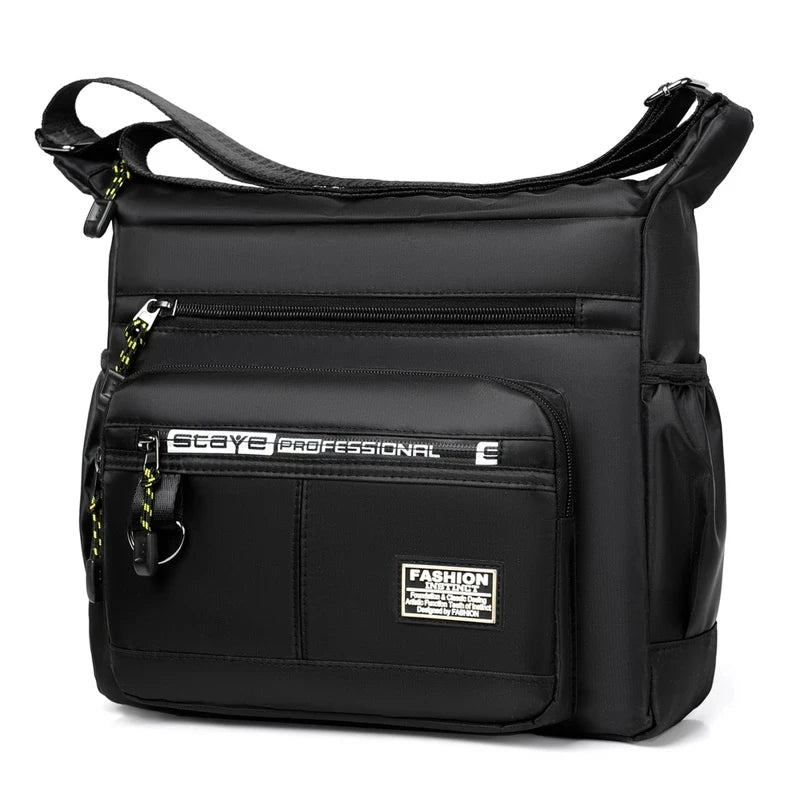 Multi-layer Pocket Design Oxford Shoulder Bag Large Capacity Men's Casual Fashion Single Shoulder Crossbody Luxury Messenger Bag - Slobuy
