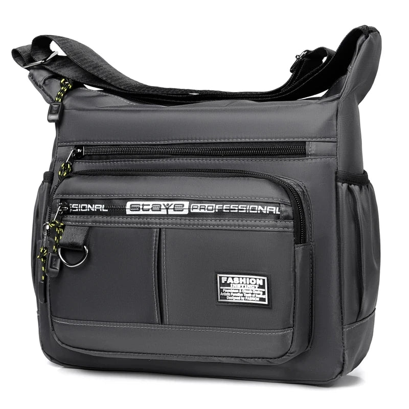 Multi-layer Pocket Design Oxford Shoulder Bag Large Capacity Men's Casual Fashion Single Shoulder Crossbody Luxury Messenger Bag - Slobuy