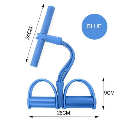 Multi Function Tension Rope Bands for Fitness Exercises Elastics Tape Home Resistance Bands 4 Tube Elastic Pedal Puller - Slobuy