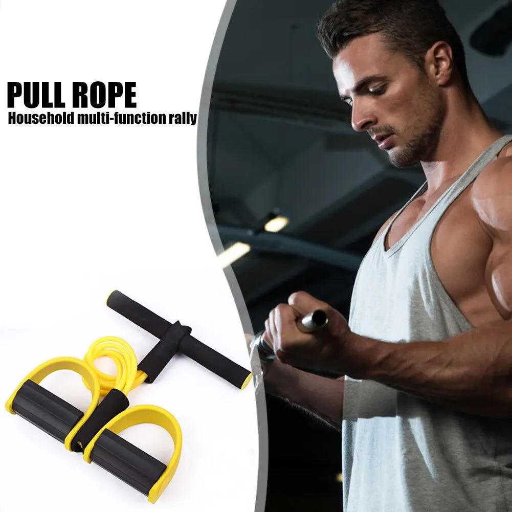 Multi Function Tension Rope Bands for Fitness Exercises Elastics Tape Home Resistance Bands 4 Tube Elastic Pedal Puller - Slobuy