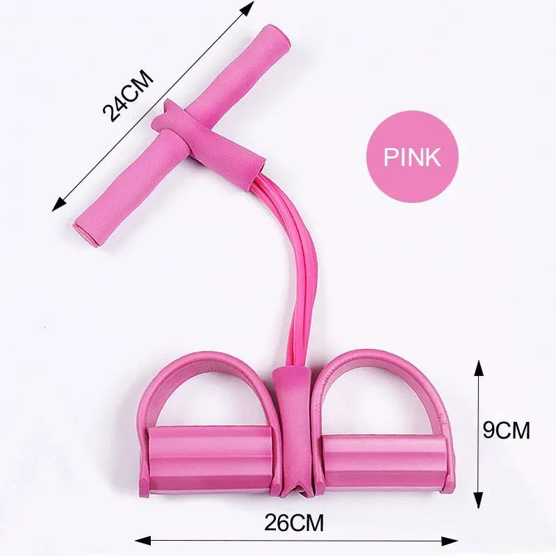 Multi Function Tension Rope Bands for Fitness Exercises Elastics Tape Home Resistance Bands 4 Tube Elastic Pedal Puller - Slobuy