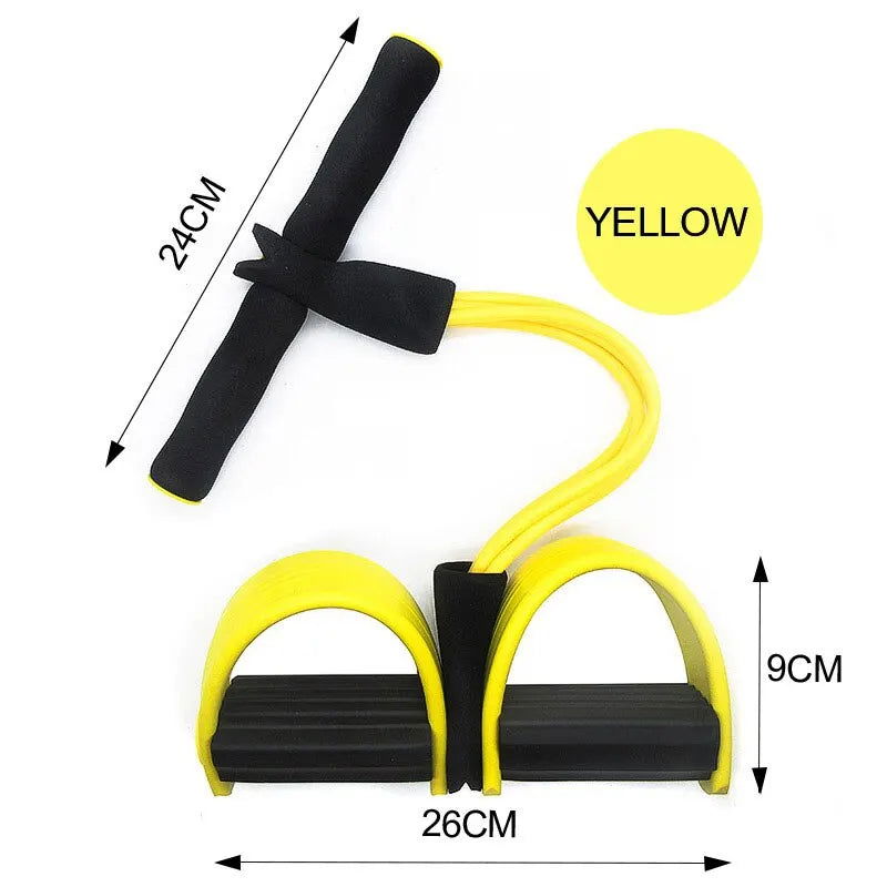 Multi Function Tension Rope Bands for Fitness Exercises Elastics Tape Home Resistance Bands 4 Tube Elastic Pedal Puller - Slobuy