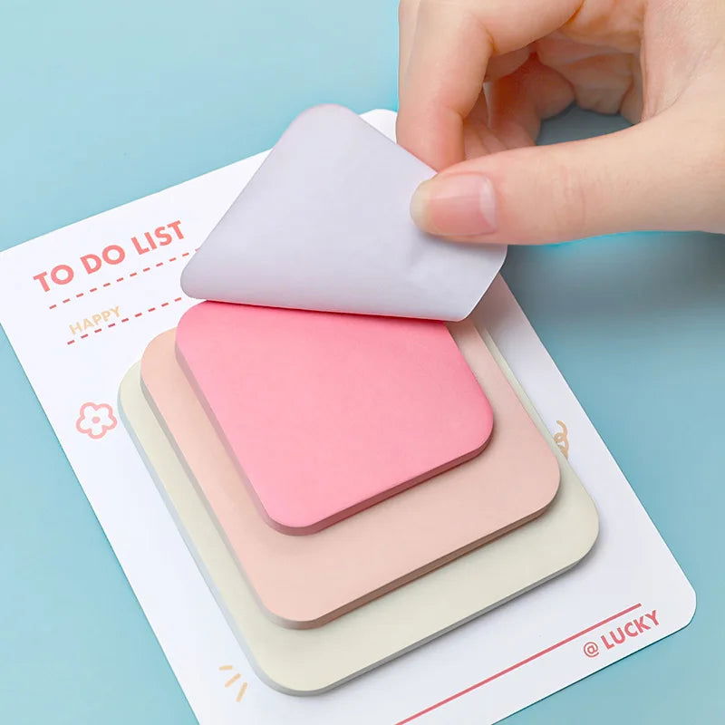 Multicolor Memo Pad 3 Size Adhesive Notepad Decal Scrapbooking DIY Diary Sticky Note Office School Supplies Kawaii Stationery - Slobuy