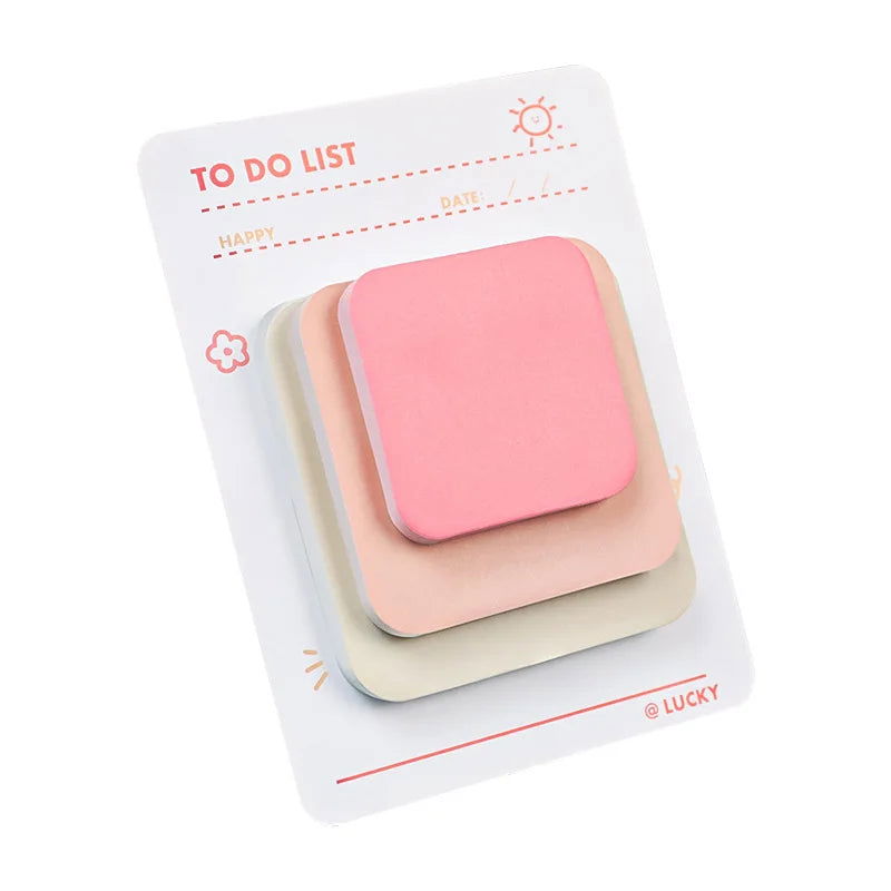 Multicolor Memo Pad 3 Size Adhesive Notepad Decal Scrapbooking DIY Diary Sticky Note Office School Supplies Kawaii Stationery - Slobuy