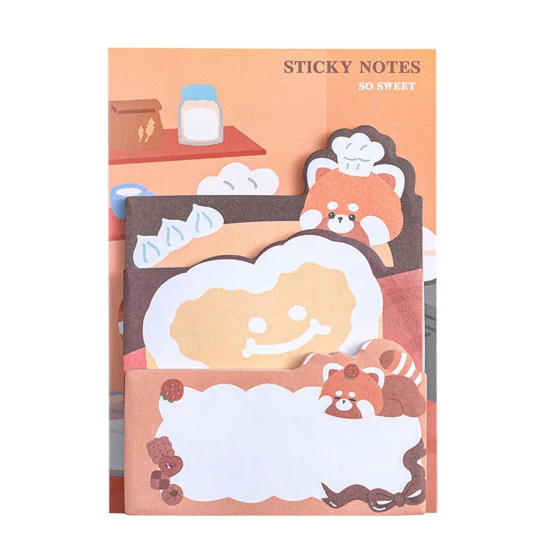 Multicolor Memo Pad 3 Size Adhesive Notepad Decal Scrapbooking DIY Diary Sticky Note Office School Supplies Kawaii Stationery - Slobuy