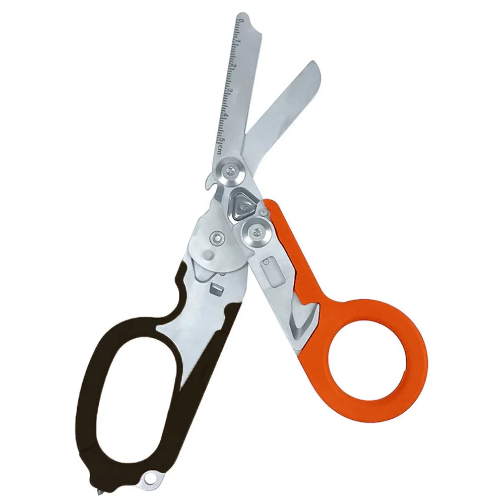 Multifunction Scissors Raptors First Aid Expert Tactical Stainless Steel Folding Scissors Outdoor Tool Combination Gadget - Slobuy
