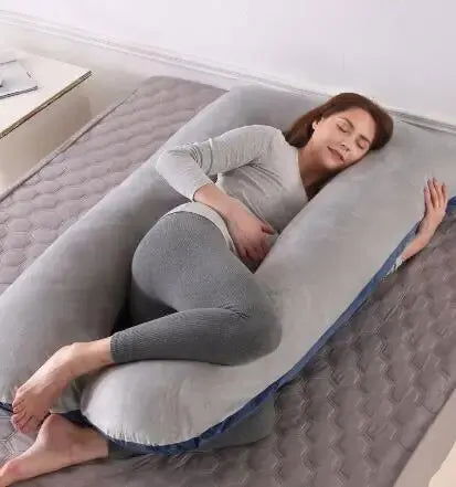 Multifunctional Pregnant Women's Pillow Side Lying Pillow Pure Cotton Detachable and Washable U-shaped Napping Pillow Cushion - Slobuy