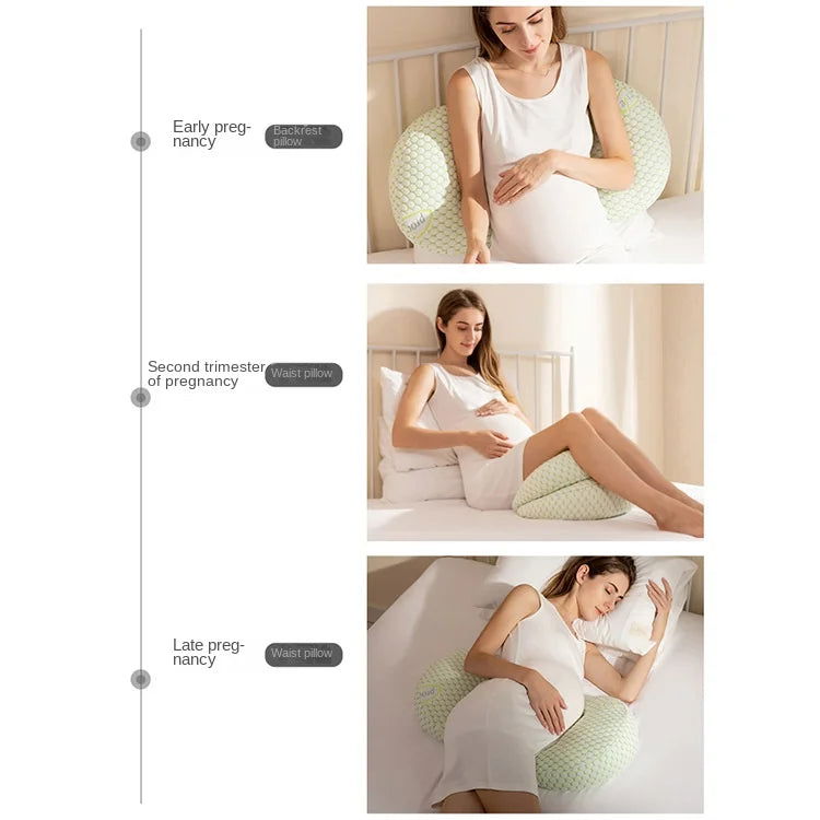 Multifunctional U-Shape Pregnancy Pillows Soft Side Sleeping Body Cushion for Pregnant Women Solid Nursing Pillow - Slobuy