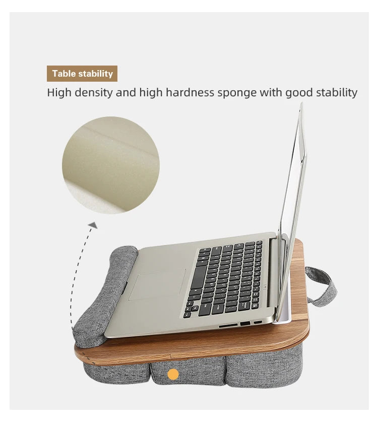 Mumucc Multifunctional Lapdesk With Adjustable Height For Laptops, Tablets,Mobiles,With Cushion And 30CM Slot,Office Nap Pillows - Slobuy