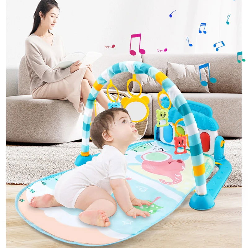 Musical Baby Activity Gym Rack Play Mat Kid Rug Puzzle Mat Carpet Piano Keyboard Infant Playmat Crawling Game Pad Baby Toy Gift - Slobuy
