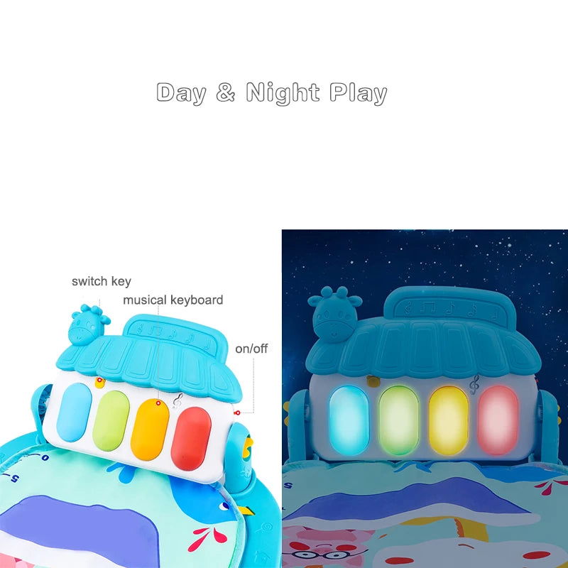Musical Baby Activity Gym Rack Play Mat Kid Rug Puzzle Mat Carpet Piano Keyboard Infant Playmat Crawling Game Pad Baby Toy Gift - Slobuy