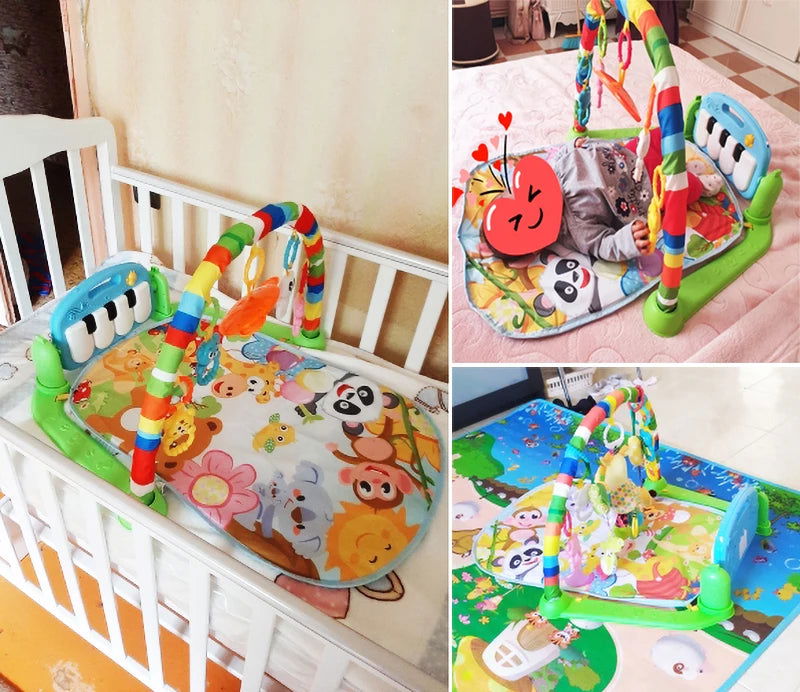Musical Baby Activity Gym Rack Play Mat Kid Rug Puzzle Mat Carpet Piano Keyboard Infant Playmat Crawling Game Pad Baby Toy Gift - Slobuy