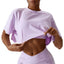 NCLAGEN Casual T-shirt Cotton Women Short Sleeve Dance Sports Running Clothes Yoga Fitness Crop Top Loose Gym Workout Shirts - Slobuy