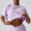 NCLAGEN Casual T-shirt Cotton Women Short Sleeve Dance Sports Running Clothes Yoga Fitness Crop Top Loose Gym Workout Shirts - Slobuy