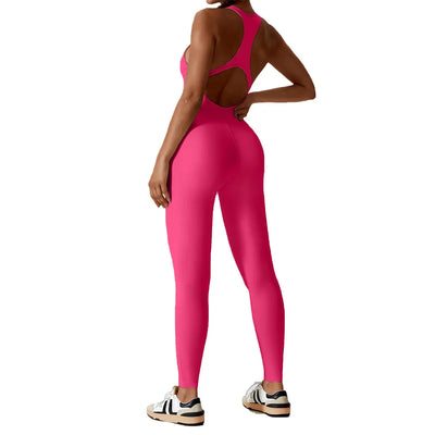 NCLAGEN GYM Romper Backless Set Fitness Bodysuit Siamese Sportswear Women Jumpsuit Buttery-Soft One-piece Playsuit Yoga Suit - Slobuy