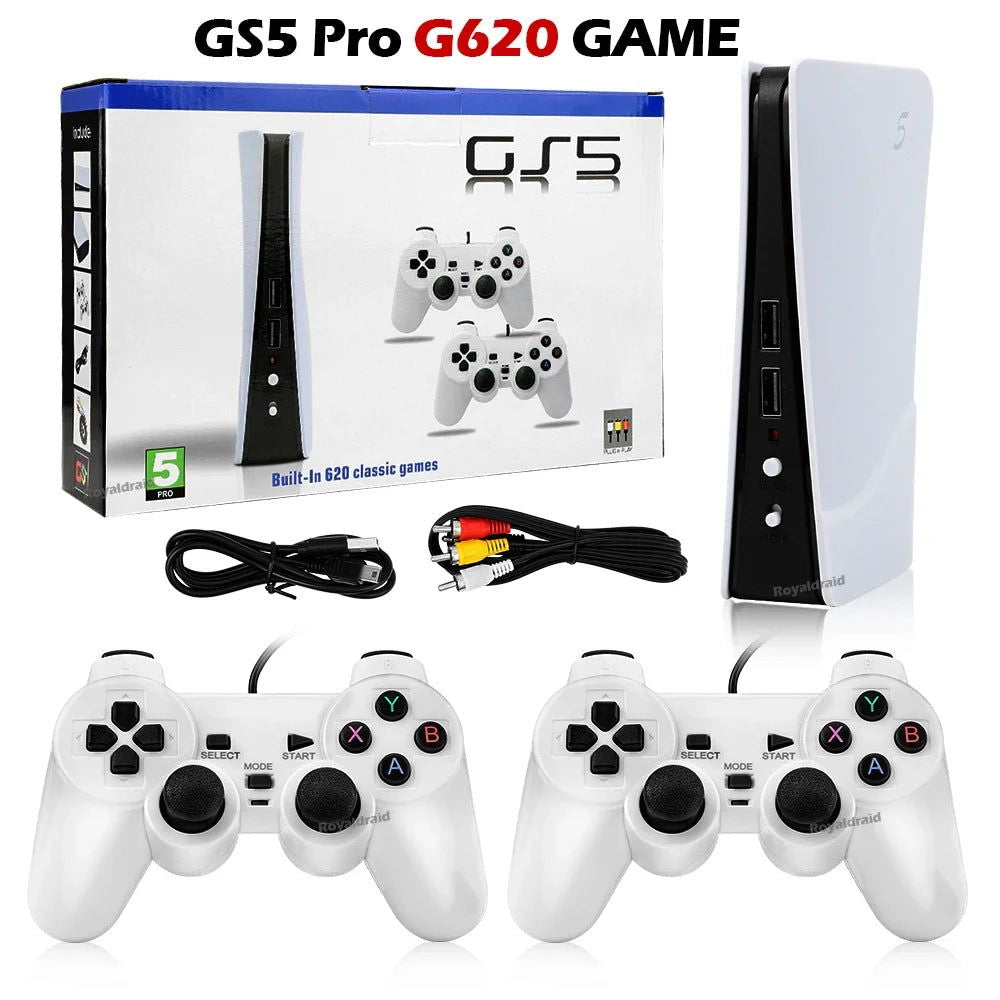 NEW GS5 Pro G620 Video Game Console 8 Bit USB 2 Wired Handheld Game Player 620 Classic Games Retro AV Output TV Gaming Console - Slobuy