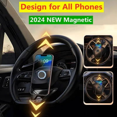 NEW Magnetic Car Phone Holder Mount Without Gravity Mobile Cell GPS Magnet Suction Support In Car Bracket Stand for All Phones - Slobuy