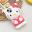 NEW Sanrio Hello Kitty Cartoon 3D Bow Phone Case For iPhone 15 14 13 Pro Max 11 12 13 Pro XR XS MAX Y2K Anti Fall Silicone Case - Slobuy