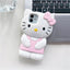 NEW Sanrio Hello Kitty Cartoon 3D Bow Phone Case For iPhone 15 14 13 Pro Max 11 12 13 Pro XR XS MAX Y2K Anti Fall Silicone Case - Slobuy