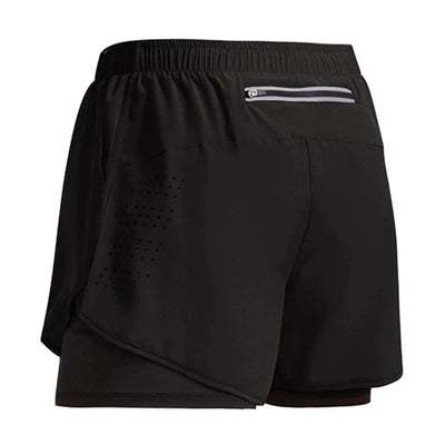 NEW Sport Shorts Men Sportswear 2 In 1 Short Pants Double-deck Beach Bottoms Summer Gym Fitness Training Jogging Running Shorts - Slobuy
