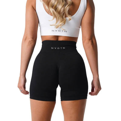 NVGTN Spandex Solid Seamless Shorts Women Soft Workout Tights Fitness Outfits Yoga Pants Gym Wear - Slobuy