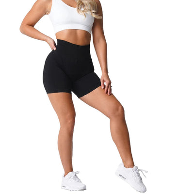 NVGTN Spandex Solid Seamless Shorts Women Soft Workout Tights Fitness Outfits Yoga Pants Gym Wear - Slobuy