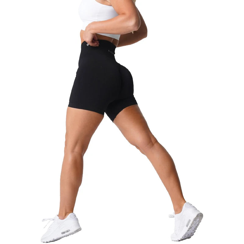 NVGTN Spandex Solid Seamless Shorts Women Soft Workout Tights Fitness Outfits Yoga Pants Gym Wear - Slobuy
