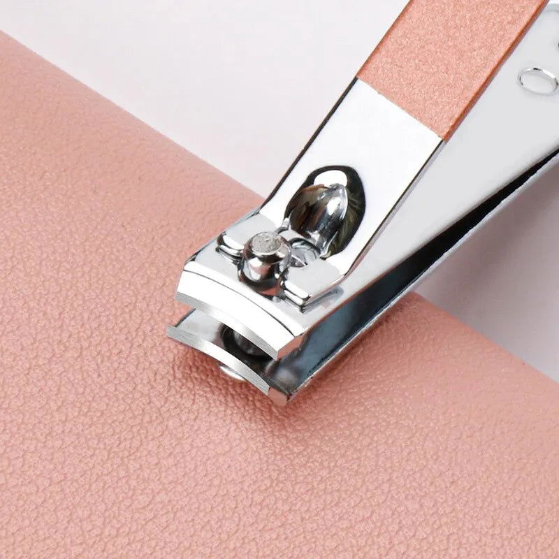 Nail Care 7pcs Cutter Scissor Tweezer Clipper Manicure Pedicure Kit Set With Colorful PU Leather Case - Slobuy