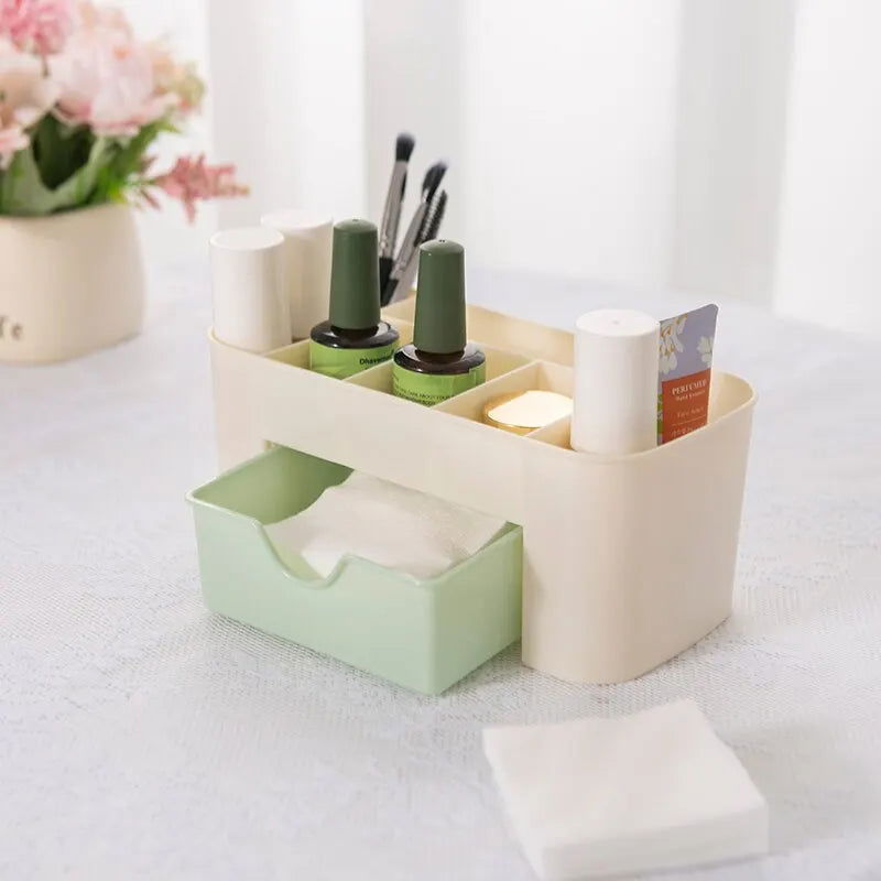 Nail Storage Box Container Cotton Swab Storage Box Accessories Cleaning Desktop Tools Multifunctional Jewelry Box Cosmetic Stor - Slobuy