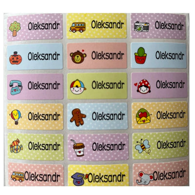 Name Tag Stickers Custom Stickers Waterproof Personalized Labels Kids School Stationery Office Logo Stickers S Size - Slobuy