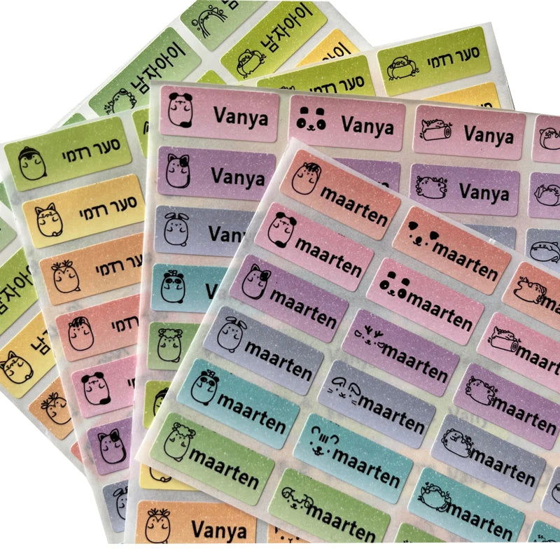 Name Tag Stickers Custom Stickers Waterproof Personalized Labels Kids School Stationery Office Logo Stickers S Size - Slobuy