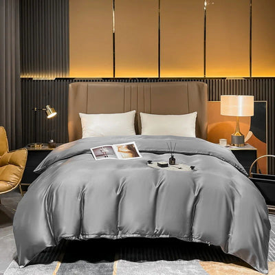 Natural Mulberry Silk Duvet Cover Comfortable Solid Color Quilt Cover Single Double King Size Comforter Cover Soft Skin Friendly - Slobuy