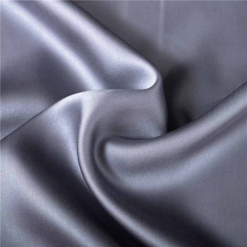 Natural Mulberry Silk Duvet Cover Solid Color Quilt Cover Single Double King Size Comforter Cover - Slobuy