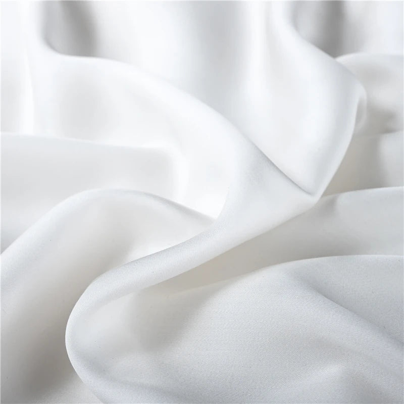 Natural Mulberry Silk Duvet Cover Solid Color Quilt Cover Single Double King Size Comforter Cover - Slobuy