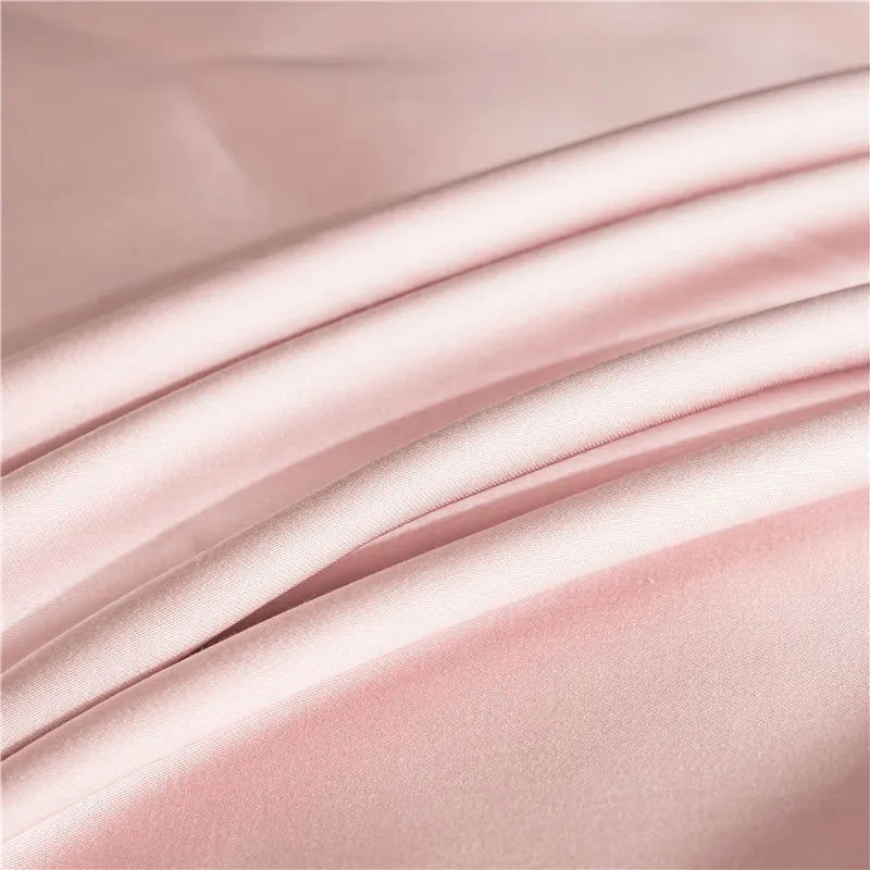 Natural Mulberry Silk Duvet Cover Solid Color Quilt Cover Single Double King Size Comforter Cover - Slobuy