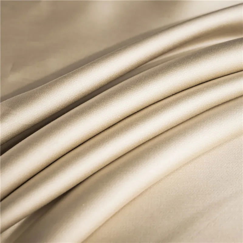 Natural Mulberry Silk Duvet Cover Solid Color Quilt Cover Single Double King Size Comforter Cover - Slobuy